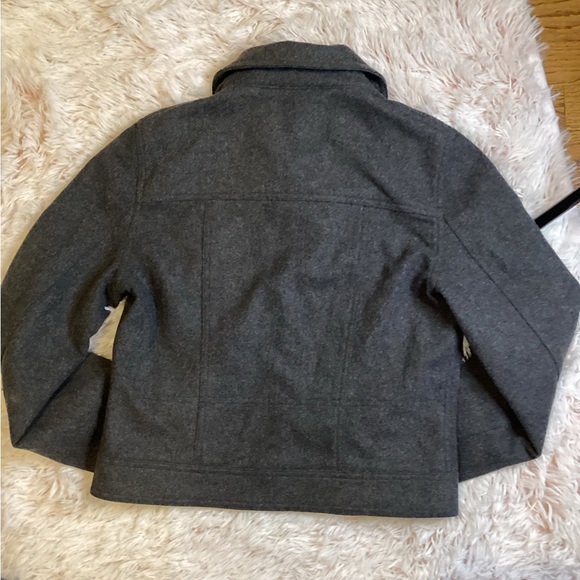 VINTAGE EXPRESS WORLD TOUR GRAY/BLACK WOOL BLEND SNAP CROPPED JACKET SZ. 7/8 - Picture 6 of 8